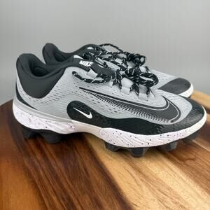 Nike Alpha Huarache Elite 4 MCS Baseball Cleat Smoke Grey Men's 11.5 FD6221-002